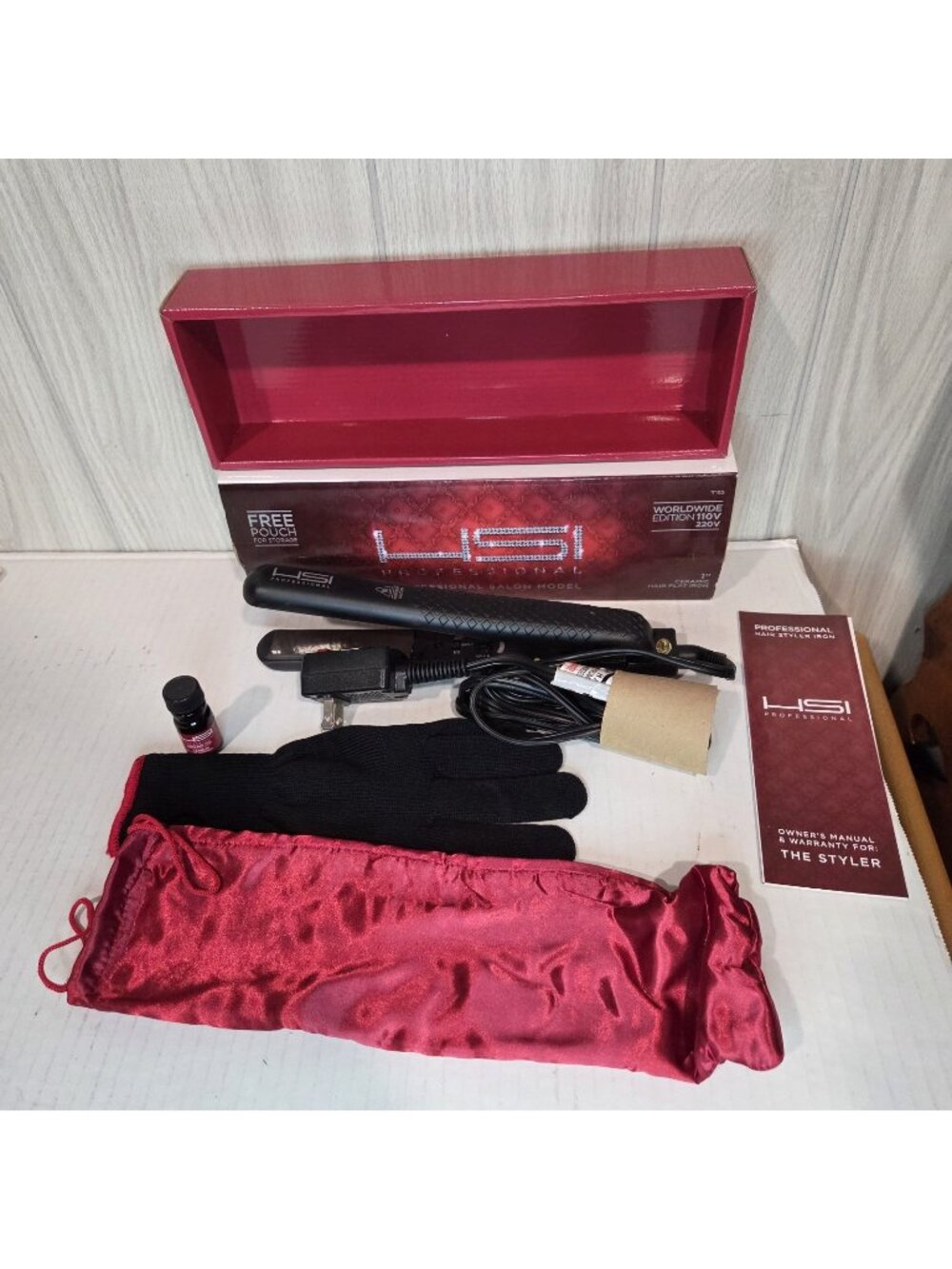 HSI Pro Glider 1st Gen Ceramic Tourmaline Ionic Flat Iron Hair Straighten Curl
